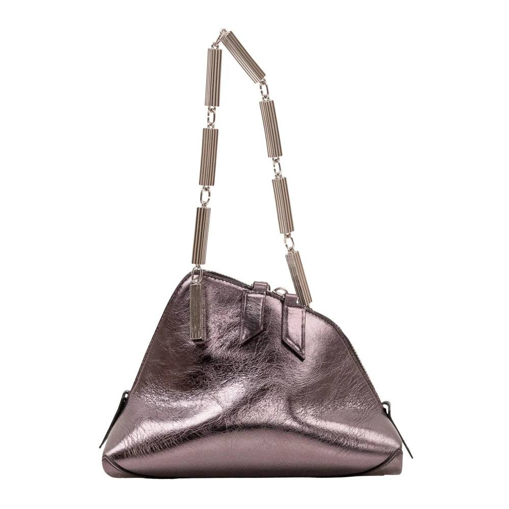 The Attico Blød Krøllet Clutch - Tasker - Dame - Grå - ONE SIZE -