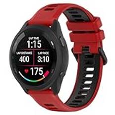 FiiMoo 20 mm armband för Garmin Venu Sq 2/Garmin Venu 2 Plus/Garmin Vivoactive 5/Vivoactive 3/Garmin Forerunner 245, silikonersättningsarmband, justerbart band för Garmin Forerunner 165-röd