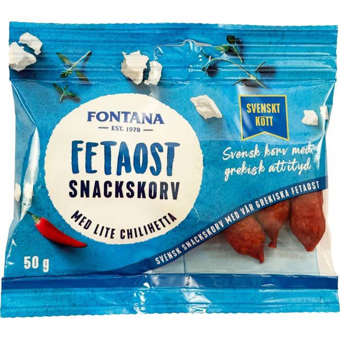 Fontana Snackskorv Fetaost 50g
