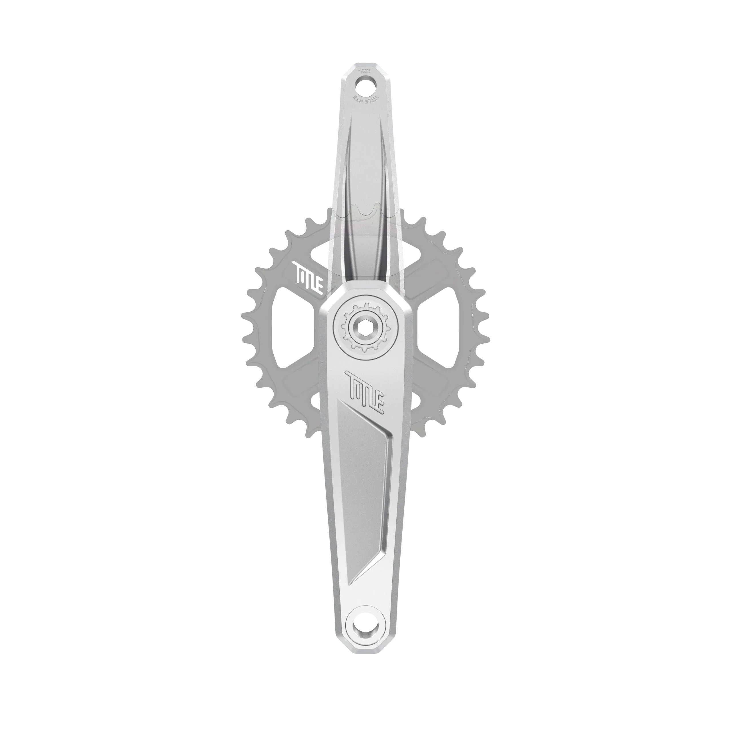 Title CR1 Crank Arms, Chrome / 155 mm