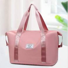 1pc Nylon Zipper Closure Lightweight Large Capacity Wet And Dry Separation Gym Bag Couple Fashion Sports Travel Handbag Travel Bag Includes Expandable - Multicolor - Black,Pink,Blue,Grey,Taro Purple,Dark Purple
