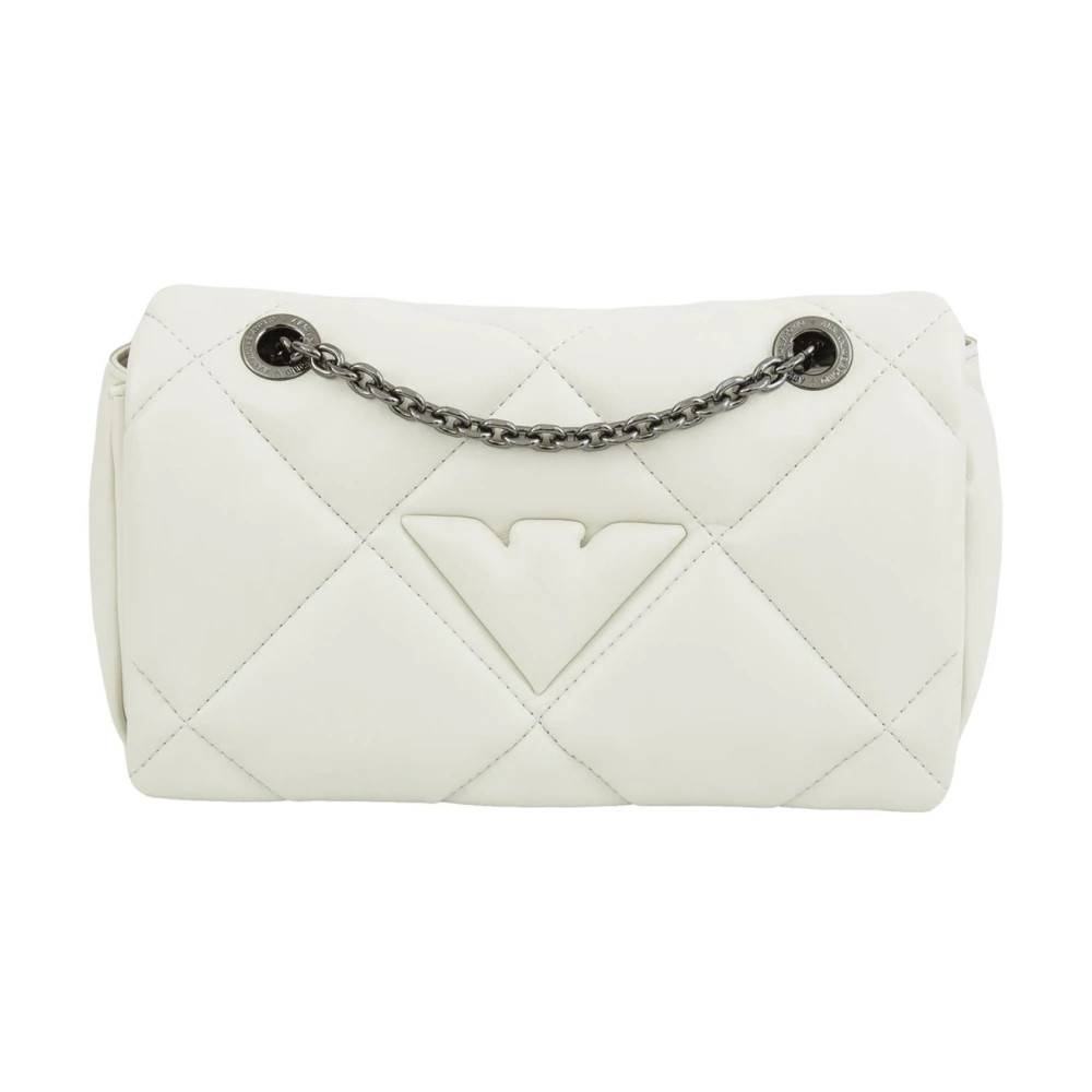 Emporio Armani Stilfuld Håndtaske til Daglig Brug - Tasker - Dame - Hvid - ONE SIZE - Uld