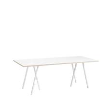 HAY - Loop Stand Table - White - 200 x 92,5 cm - Matbord - Leif Jørgensen - Vit - Metall/Trä