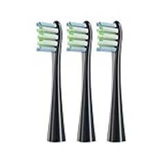 GGIS Byte Borsthuvudmunstycken passar för Oclean X Pro/X/ZI / F1 / Luft 2 / en/SE Sonic Electric Toothbrush Deep Cleaning 2/3 / 4PCS Heads (Color : 3 black)