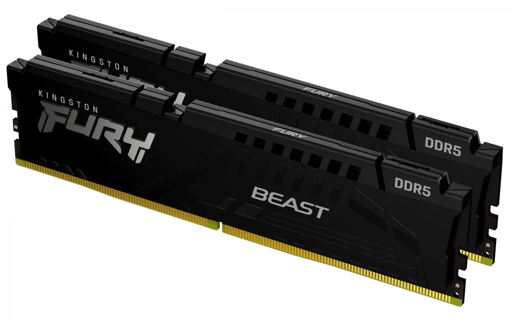 Kingston FURY Beast DDR5 SDRAM 64GB kit 6000MHz CL30 On-die ECC DIMM 288-PIN - Forventet levering: 2 hverdage
