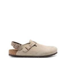 Birkenstock, Skor, Herr, Beige, 42 EU, Läder, Mjuk Mocka Läder Träsko