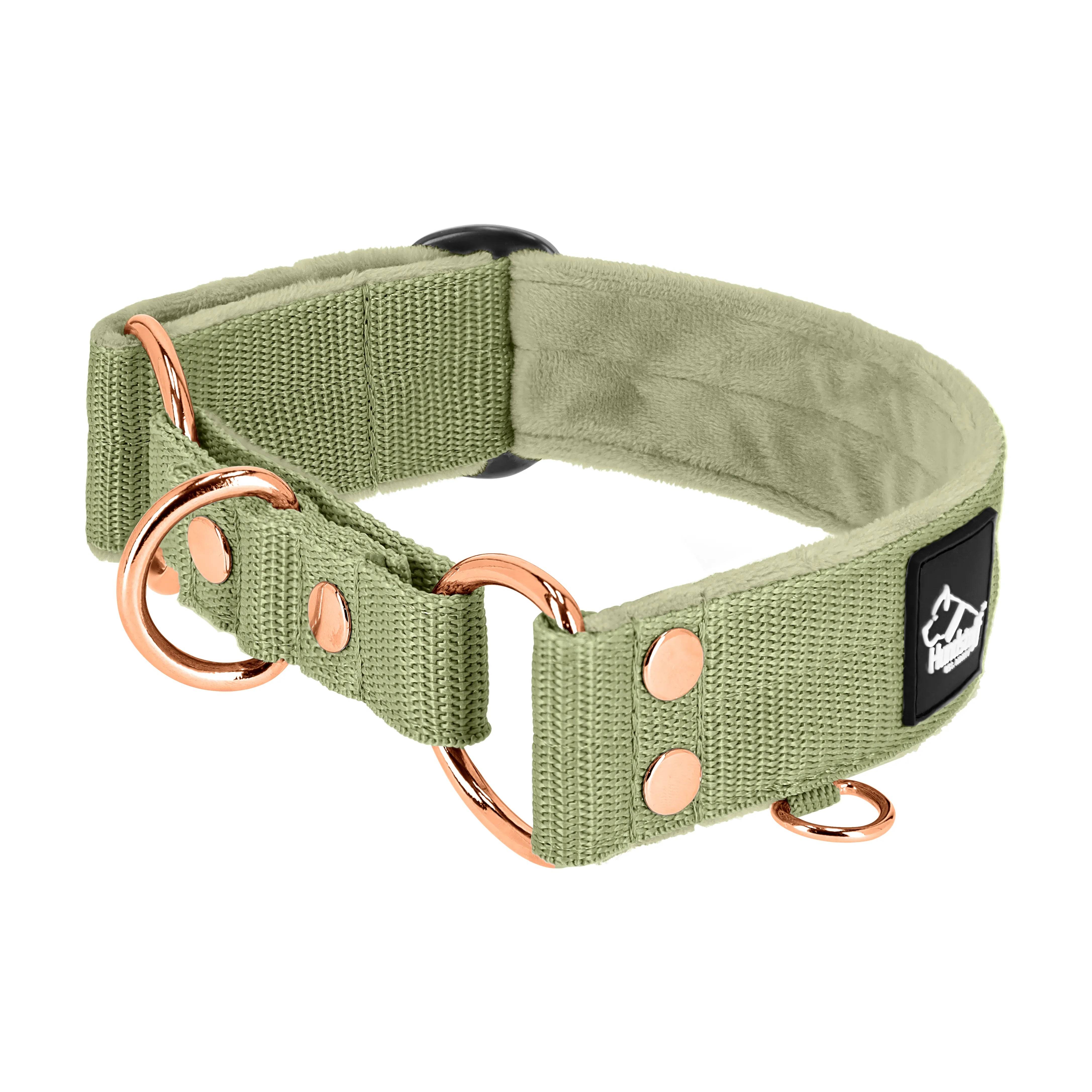 Martingale Rose Edition Olive Green - Brett fodrat halsband halvstryp - Default Title