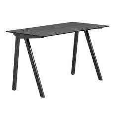 HAY - CPH90 2.0 Desk Black Lacquered Oak Frame L130 X W65 X H74 Black Lacquered Oak Veneer Tabletop Black Lacquered Edge - Skrivbord - Ronan & Erwan Bouroullec - Svart - Trä