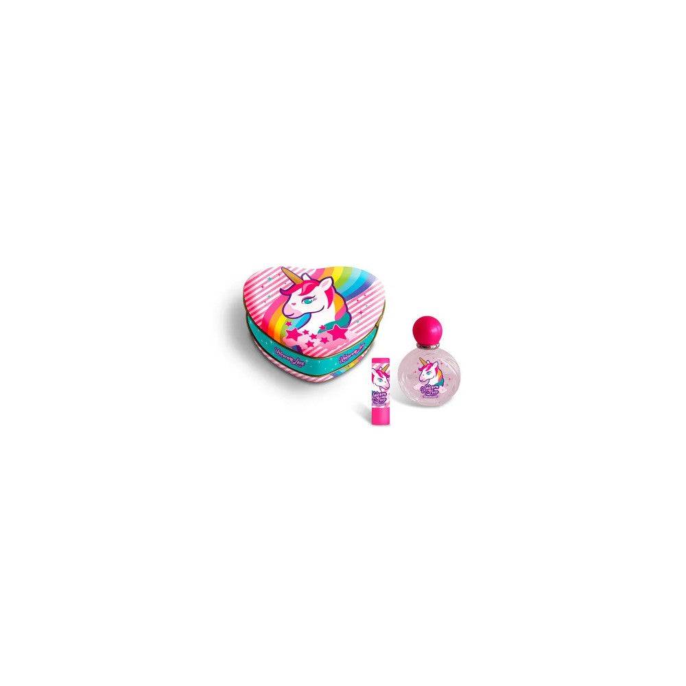 Cartoon Lorenay Unicorn Love Set Eau de Toilette 50ml Rossetto Donna — Set profumo e rossetto