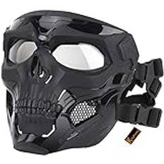 Taktiska airsoft skalle masker fullansikts-, vuxen deluxe mask ögonskydd för halloween BB paintball gun patriots CS spel cosplay party halloween cosplay zombie läskig skelett masker