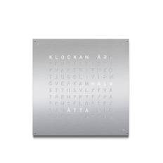 Qlocktwo - Qlocktwo Earth 45 - Stainless Steel, Brushed, SE - Klockor - Biegert & Funk - Silver