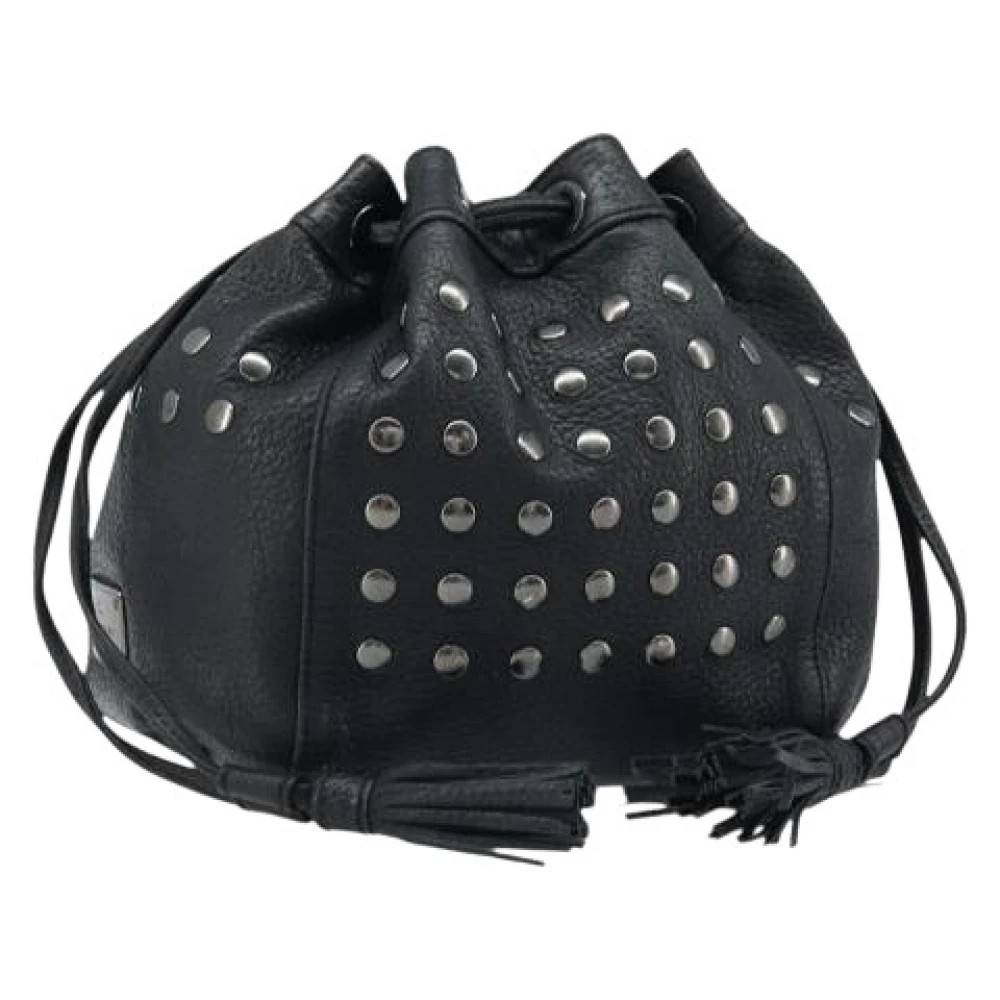Burberry Vintage Pre-owned Vintage Bucket Skuldertaske - Vintage - Dame - Sort - ONE SIZE - Uld