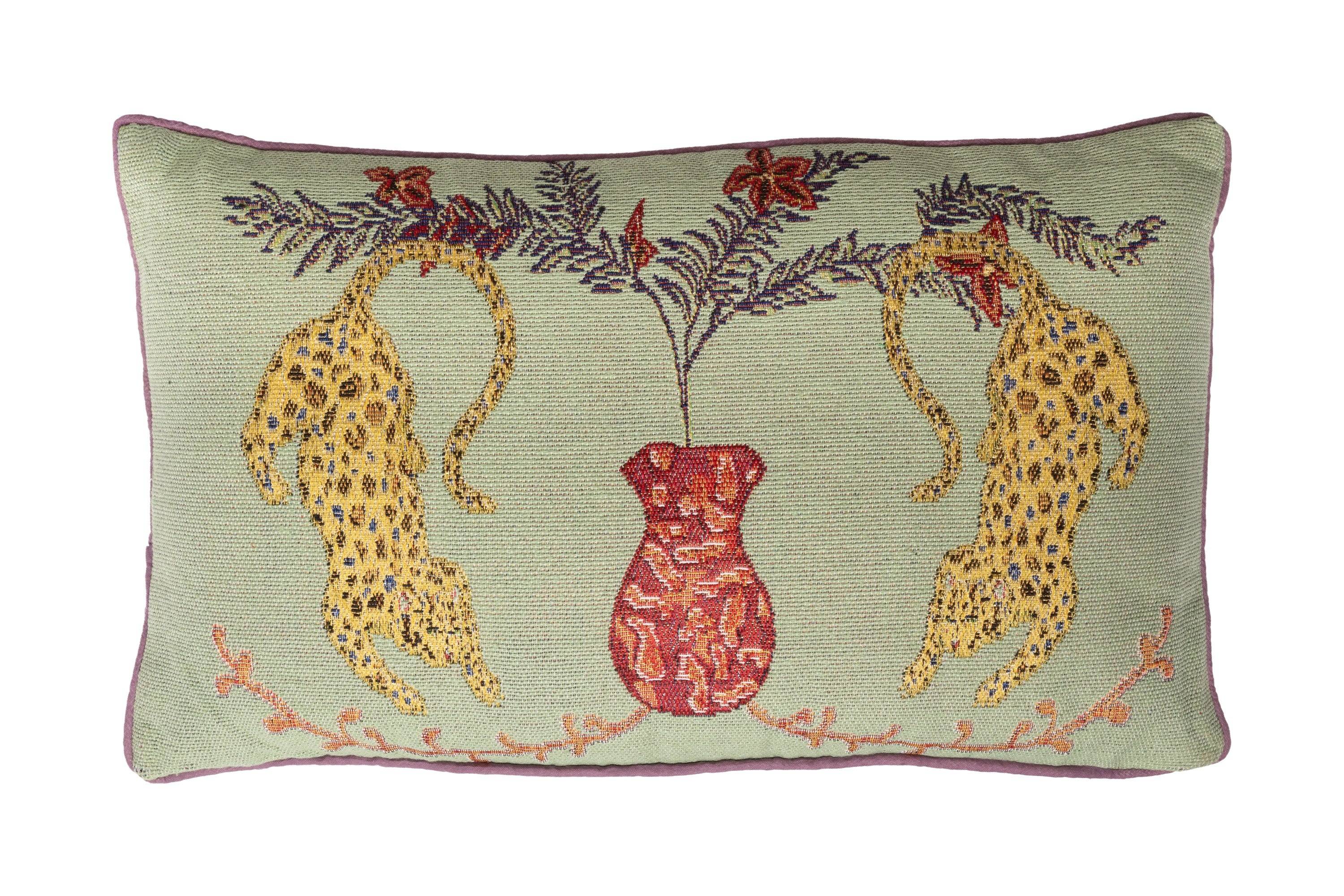 AU Maison Leopard pude, grøn – AU Maison - 30 x 50 cm grøn -