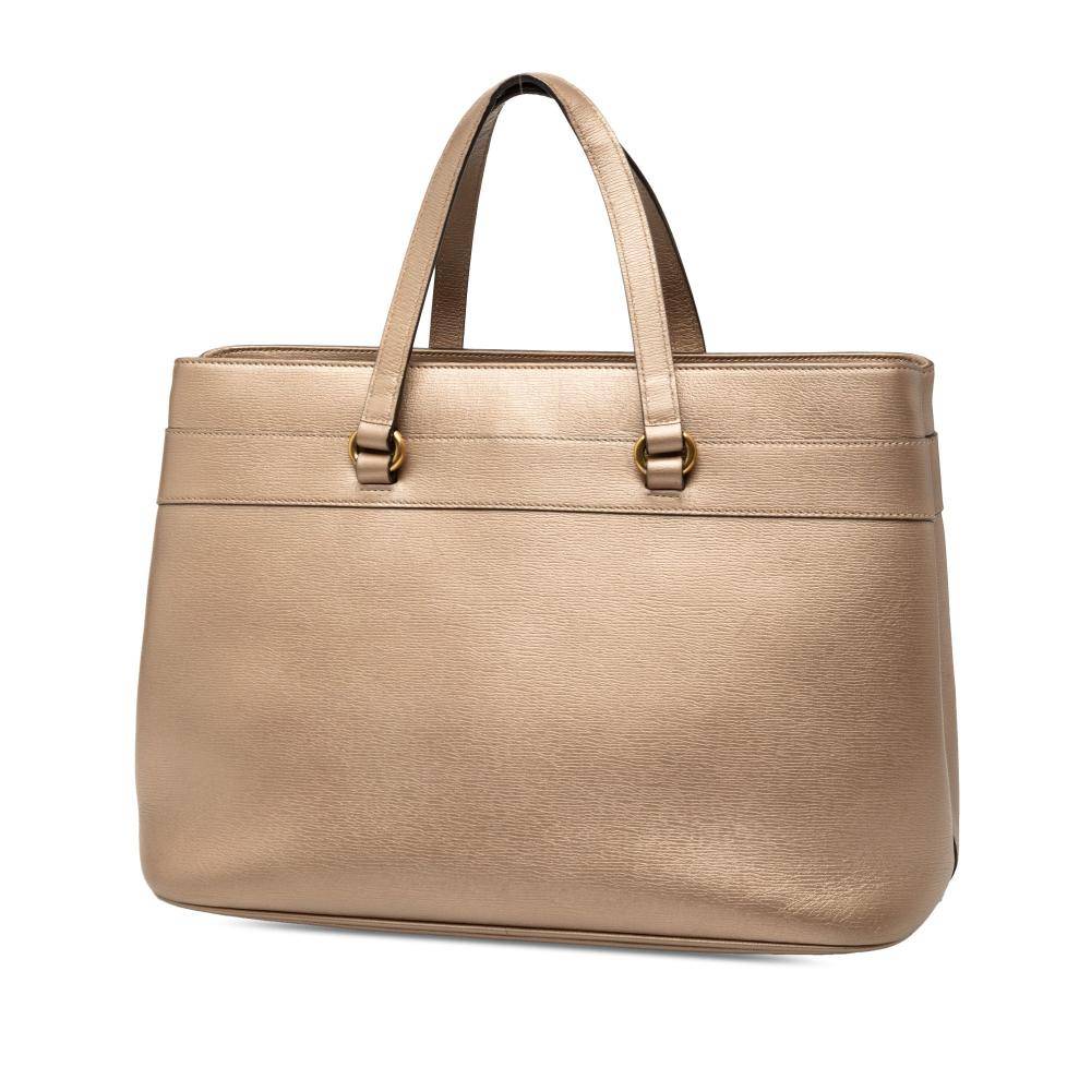 Gucci Vintage Tote Stl. - Totebags Från Magasin - Gold (L 22.50cm x W 33cm x D 14.50cm)