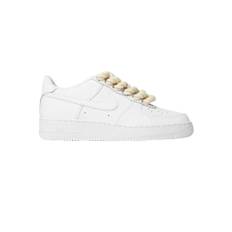 Nike, Sko, Herre, Hvid, 43 EU, Hvide Corde Air Force 1 Sneakers