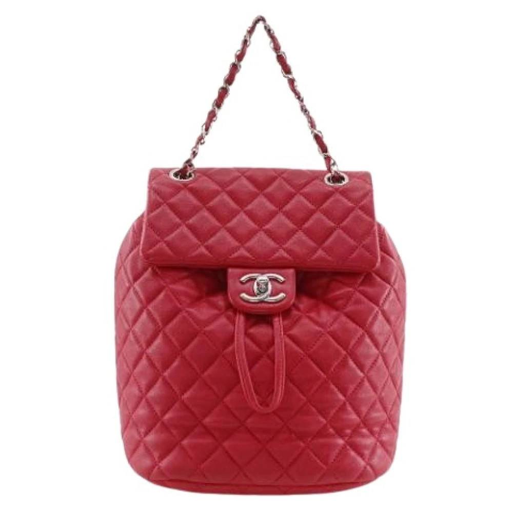 Chanel Vintage Pre-owned Matelasse Rygsæk - Vintage - Dame - Rød - ONE SIZE - Uld