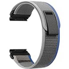 ZoRoll 26 mm QuickFit-armband för Garmin Fenix 7X Pro/7X/6X/6X Pro/5X/5X Plus, elastiskt ersättningsarmband i nylon med kardborreband för Garmin tactix 7 AMOLED/tactix 7 Pro/Epix Pro 51mm/Enduro,