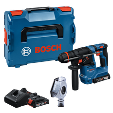 Bosch Professional GBH 18V-18 X Borehammer med 2 stk. 2,0Ah batteri, lader og L-BOXX