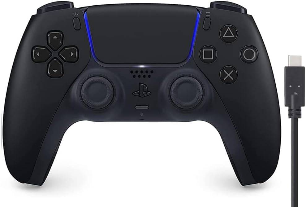 [Genuine Product] DualSense Wireless Controller Midnight Black (CFI-ZCT2J01) [Amazon.co.jp Exclusive] PS5 Controller Charging Cable 3m