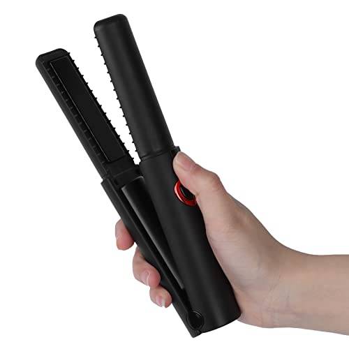 Sladdlös Plattång För Hår, 2 I 1 Mini Plattång För Hår, Negativa Joner Bärbar Plattång För Hushåll, Frisörbutik(black)
