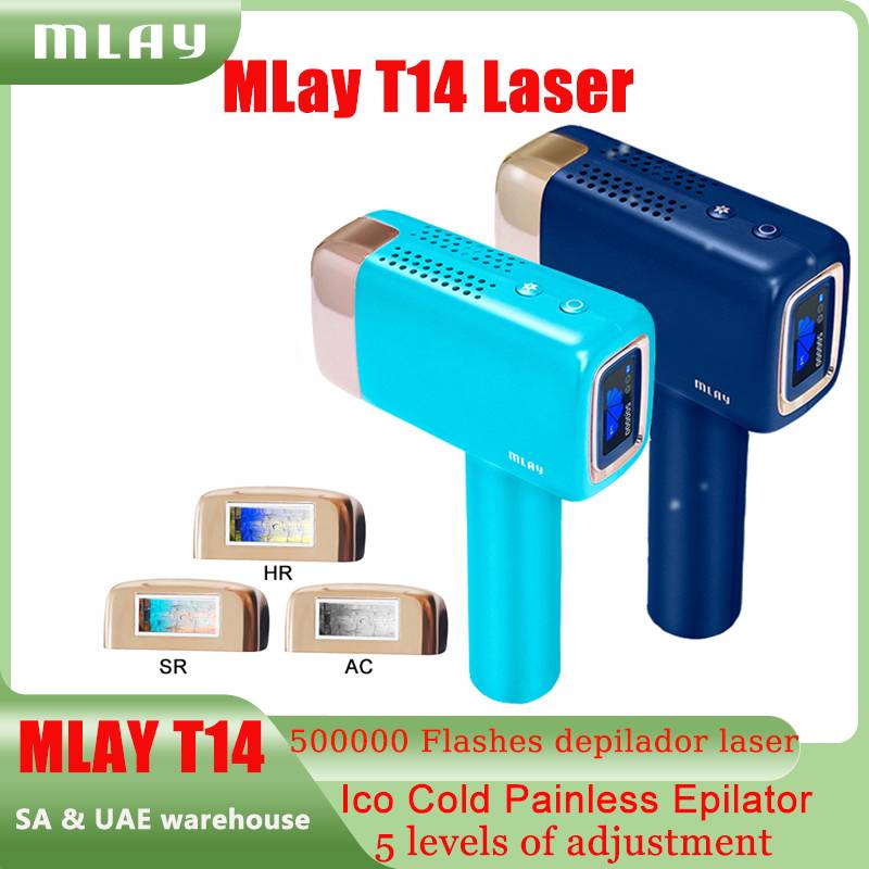 MLAY T14 Laser Hair Removal Permanent Malay IPL Epilator Ice Cool Painless Depilador a Laser 500000 Flashes Face Body Epilator