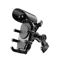 GPS Mobiltelefonhållare Support Anti-stöld Mot Vibrationstelefonstyret Mount Universal Wireless För Laddare Motorcykel Dubbel Snabb Laddning Motorcykel GPS-hållare