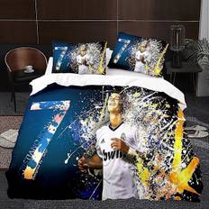 Sengesæt XU456 Fodbold CR7 Dynebetræk, Ronaldo Mikrofiber Sengesæt 3 stk. Børne Dynebetræk Sæt Flere størrelser at vælge imellem PW456