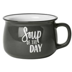 GUSTA 2171700 Suppentasse Soup of the day, Steinzeug, 500 ml, grau