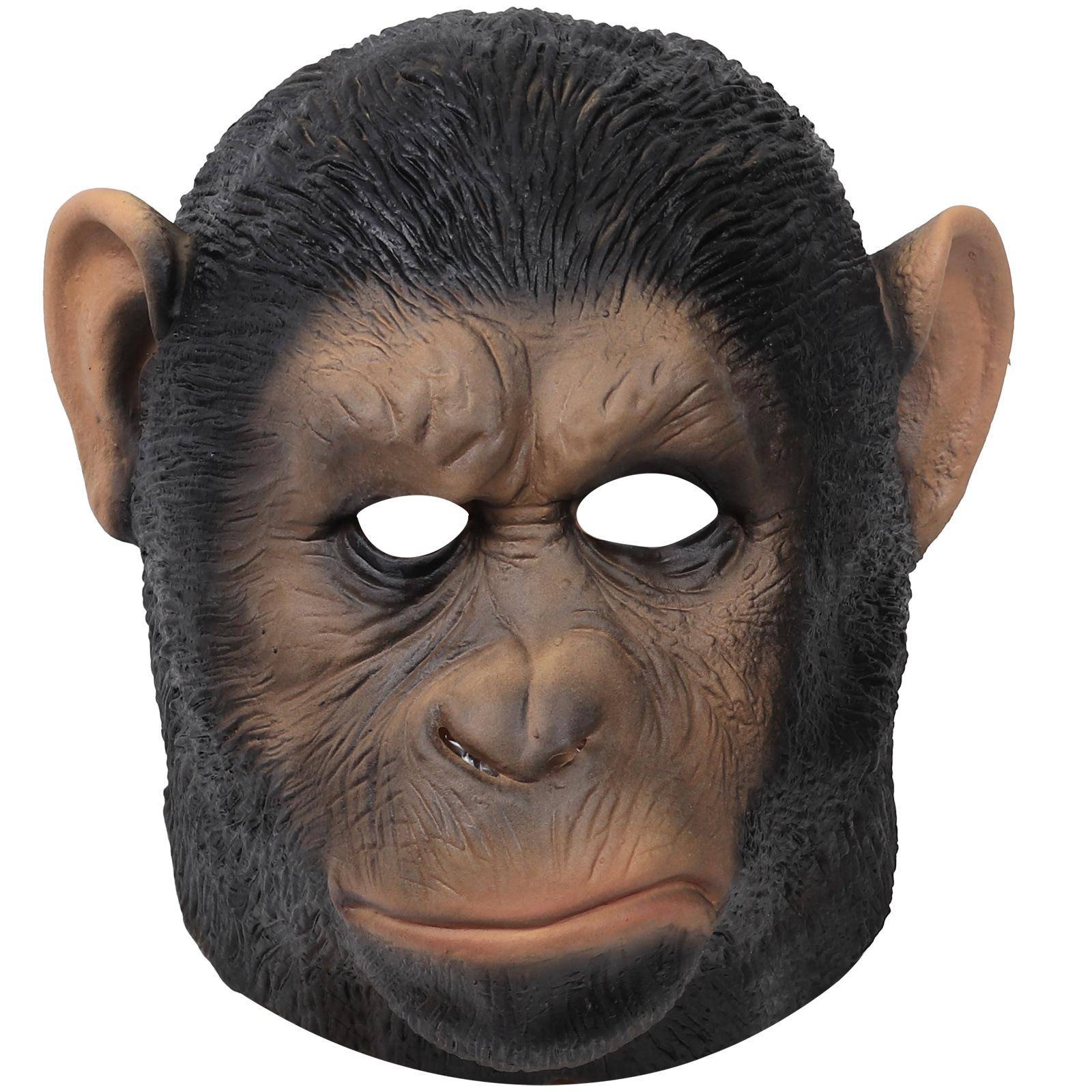Caesar Gorillamask Halloween Maskerad Skräck Practical joke Cosplay Simulerad latexhuvudbonad cm brown