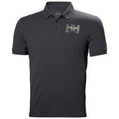 Helly Hansen Men's HP Racing Quick-Dry Polo T-shirt Herre, Ebony / L