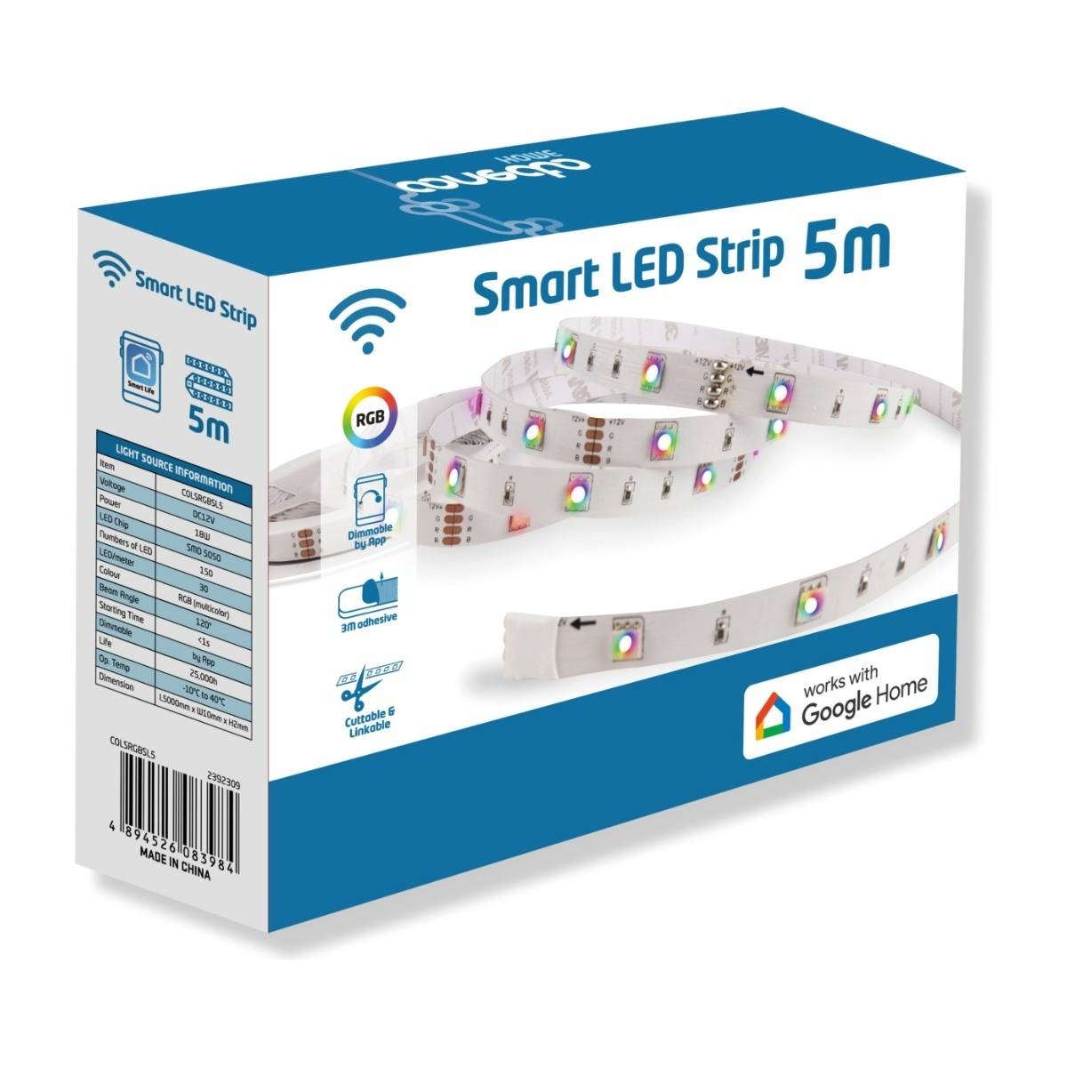Conecto Music Sync RGB LED-ljuslist 5m