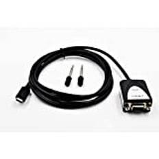 EXSYS EX-2311-2F USB 2.0 C kontakt till 1 st. seriell RS-232 6 6 m kabel med 9 stift uttag LED display svart