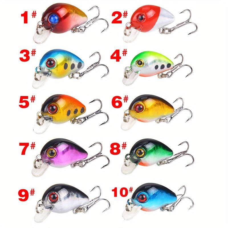 10pcs Minnow Fishing Lures: Catch More Bass With 3cm 1.6g Crankbait Hard Bait!