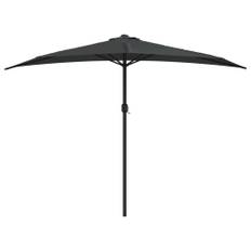 Patio Umbrellas Balcony Parasol With Aluminium Pole Anthracite Half 300x155cm