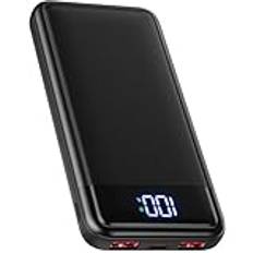 Externt batteri 1 3800 mAh, Slimmer 22,5 W Power Bank, bärbart USB C-batteri (ingång/utgång) PD3.0 QC4.0 snabbladdning, bärbar laddare med LCD-display, kompatibel med iPhone, Samsung surfplattor etc.