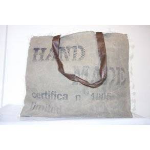 Canvas Shopping Bag m/ læder