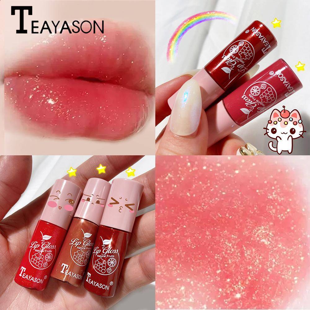 Dudu Lip Gloss Färglöst Transparent Lip Gloss Bright Crystal Lip Gloss Glas Läppar Fin Glittrande Pearl Light Band Shiny Jelly
