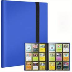 Samlarkortsalbum - 360 fickor Kortpärm 20 sidor Pro 9-ficka med vattentätt svart bokomslag, perfekt för att samla in kort för MTG Magic, Yu-Gi-Oh, Mat - Blå