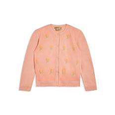 Stella McCartney Kids - sunflower intarsiastickad kofta - barn - Tyg - 10 - Rosa