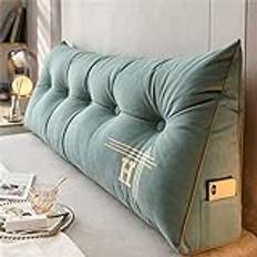 King Size kilkudde för säng och soffa triangulär ryggstödkudde blå stödkudde för läsning och avkoppling 120 cm/47,2 tum komfort och stil ortopediskt minnesskum justerbar höjd och tvättbar