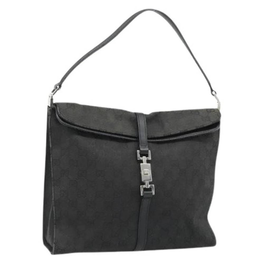 Gucci Vintage Pre-owned Vintage GG Canvas Skuldertaske - Vintage - Dame - Sort - ONE SIZE - Uld