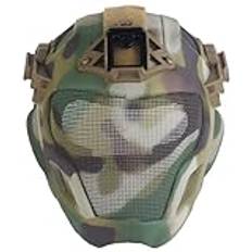 WQZXM 700g Taktisk Stålnätmask Andningsbar Säkerhetsmask För Helansiktsskydd För Taktisk CS-fält Airsoft Paintball Mask(CP)