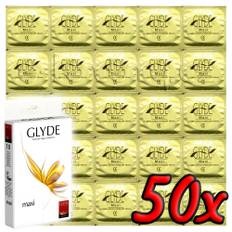 Glyde Maxi - Premium Vegan Condoms 50 pack - genomskinlig