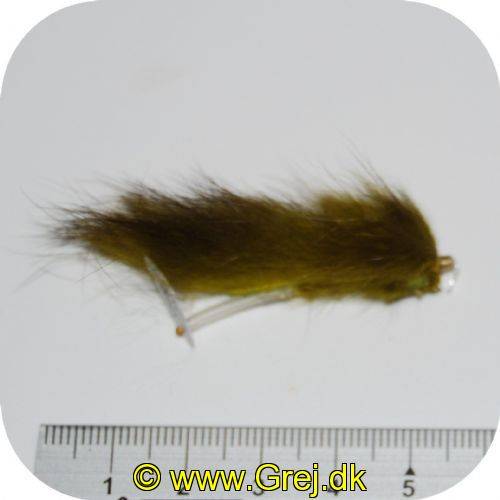 Seatrout Tube Flies - UF Dark Zonker Tube - Str. 26mm - Mørkbrun