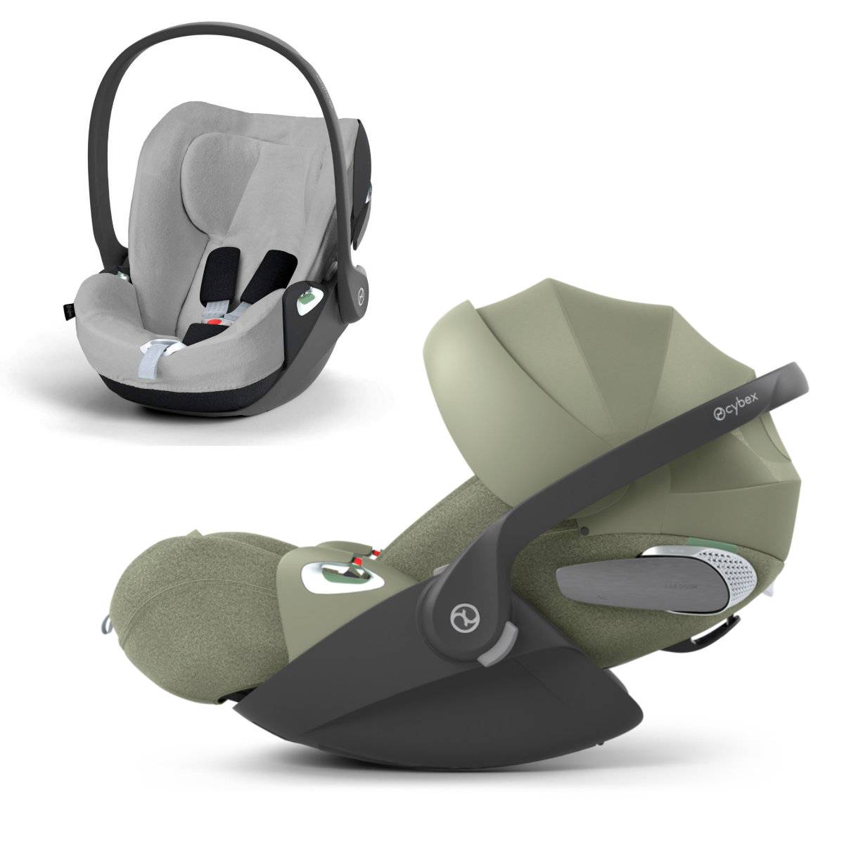 Cybex Cloud T i-Size baby car seat + Cloud T Summer Cover - Sage Green