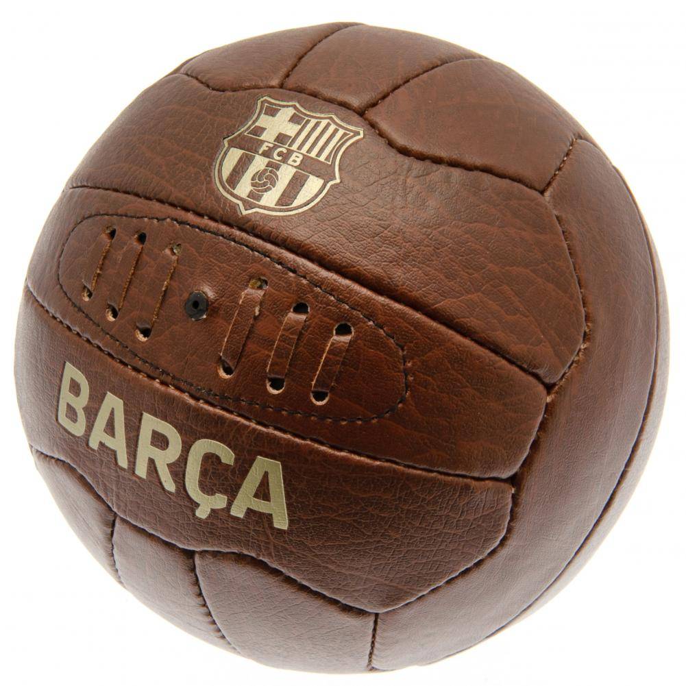 FC Barcelona Retro Læder Fodbold