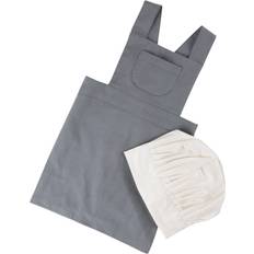 Sebra Brneforklde M/kokkehue, Elephant Grey/classic White - Legekøkkenredskaber hos Magasin