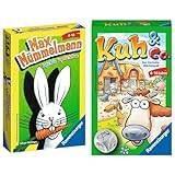 Ravensburger 23119 - Max Mümmelmann, Mitbringspiel für 2-4 Spieler & 23160 - Kuh und co, Mitbringspiel für 2-6 Spieler, Kinderspiel ab 4 Jahren, Reisespiel für unterwegs