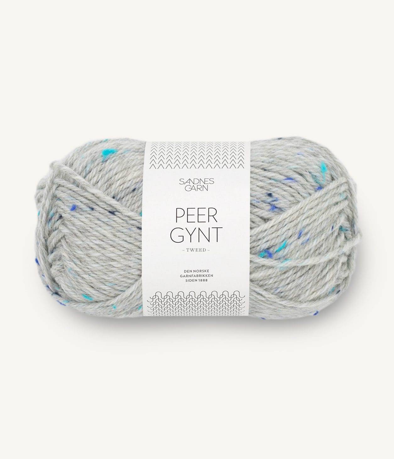 Peer Gynt Tweed - 1502 Lys Gråmelert Blå