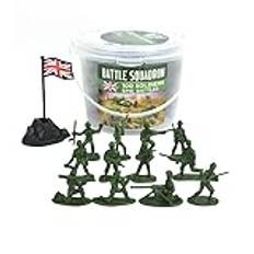 ISAKEN militära figurer set, 100 stycken militärkrafter armé män soldater kamp rörliga actionfigurer armé pojkar plast soldater lekset militärleksak militärleksak stridleksak